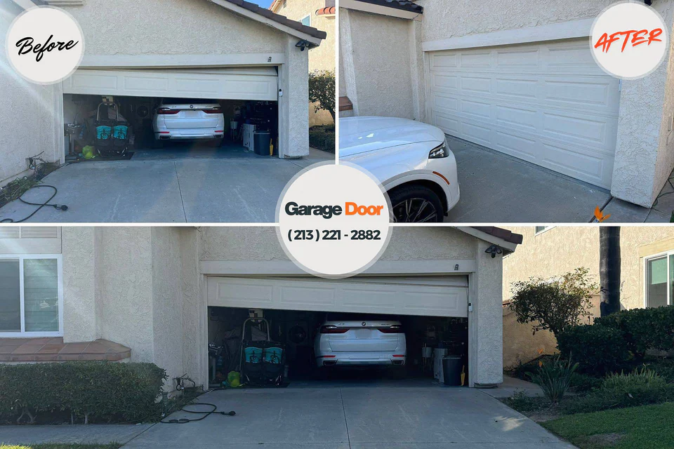 Before and after: garage door repair Leisure Knoll, NJ